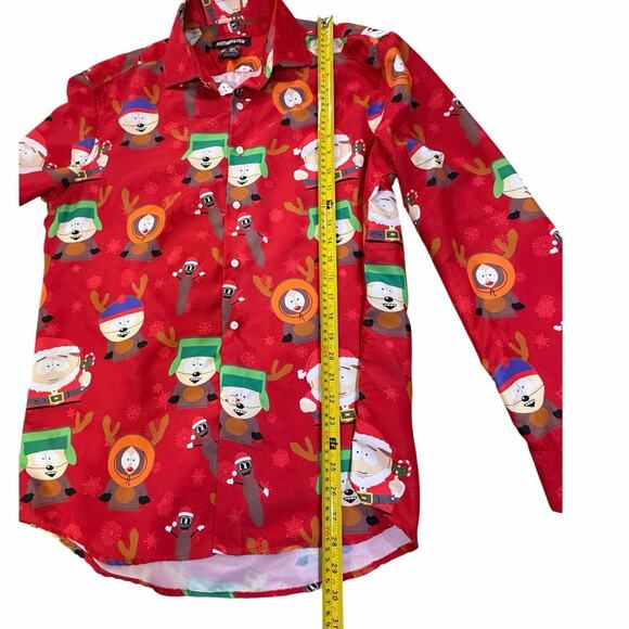 South Park AOP Suitmeister Christmas Long Sleeve Button Up Shirt Men’s Large - Picture 12 of 13